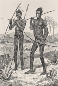 Guerreiros Makaraka, de A História da Humanidade, Vol.III, pelo Prof. Friedrich Ratzel, 1898